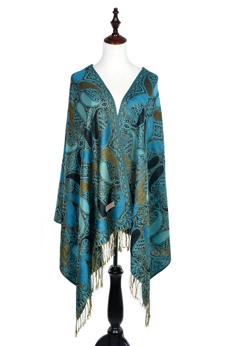 A18_5 - One Piece Pasiley Print Pashmina Shawl Scarf